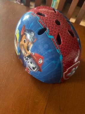 Paw Patrol Blue & Red Kids Bike Helmet with Character Graphics
